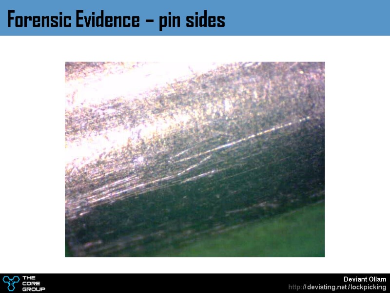 Forensic Evidence – pin sides